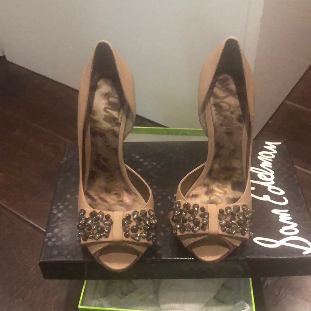 Sam Edelman Lorna nude leather heel